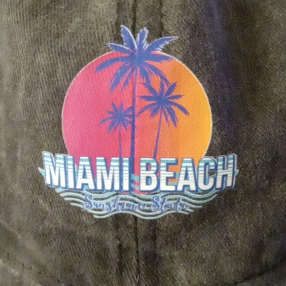 Miami Beach Distressed Strapback Ball Cap - Picture 2 of 6